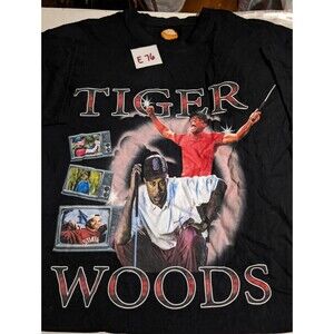 Masters Party Tiger Woods Stanford Gold T-shirt Large
